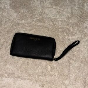 Black Zip Wristlet Card & Key Holder